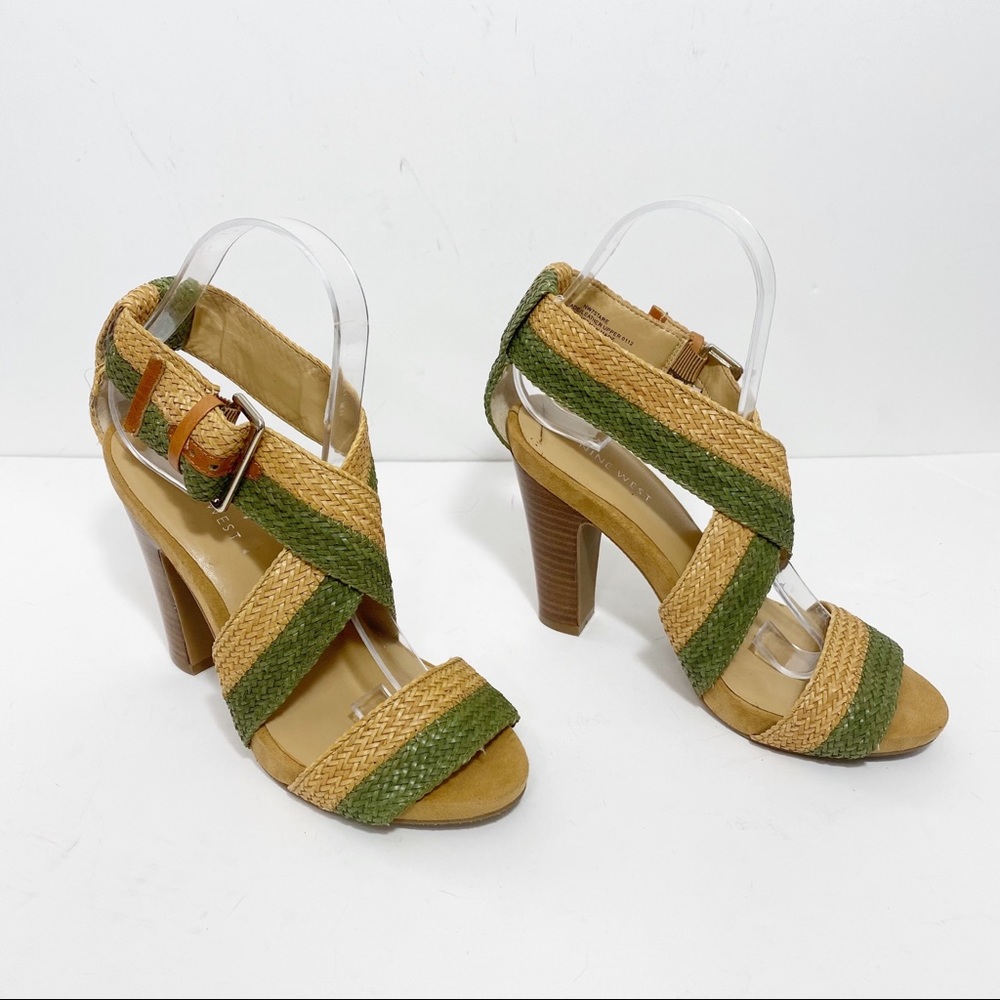 NINE WEST Basket Weave Heels, 7